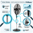 Ventilador de Pie de Gran Caudal Liliana VVPHP2416 (VPHP2416) 24" 120W Negro